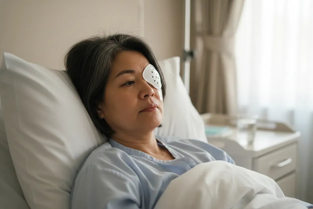 asian women recovering from cataract surgery