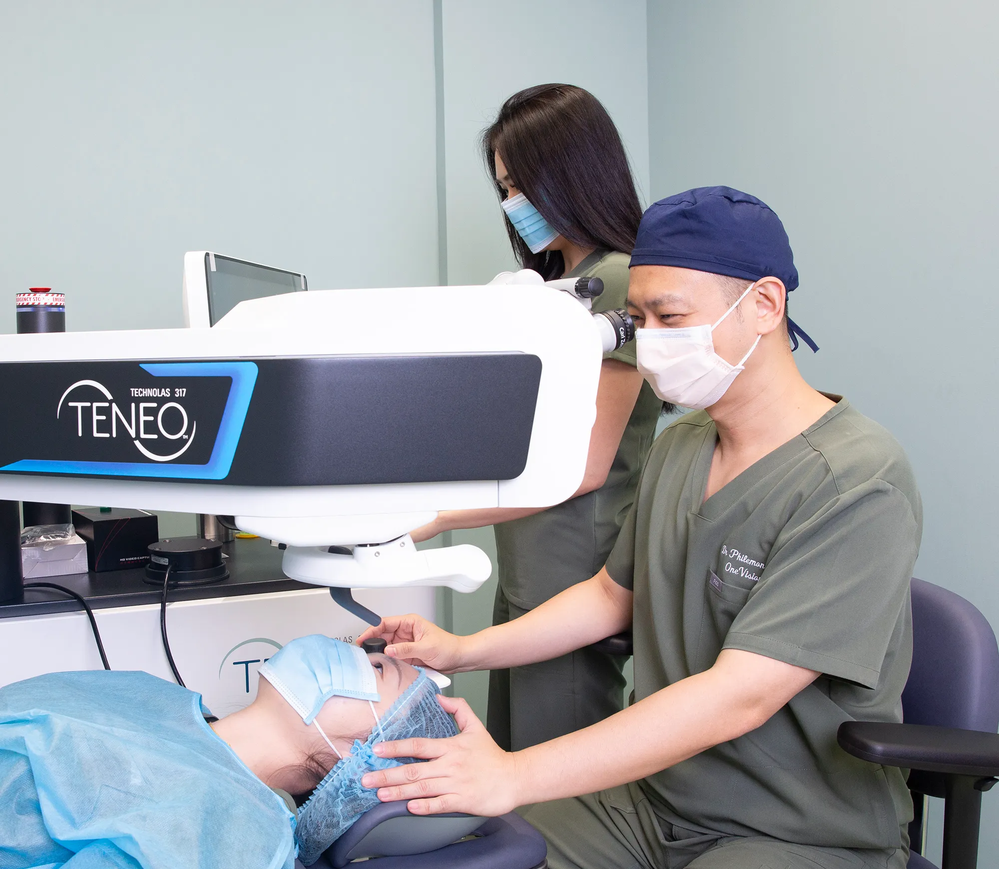 Eye surgery procedure with laser