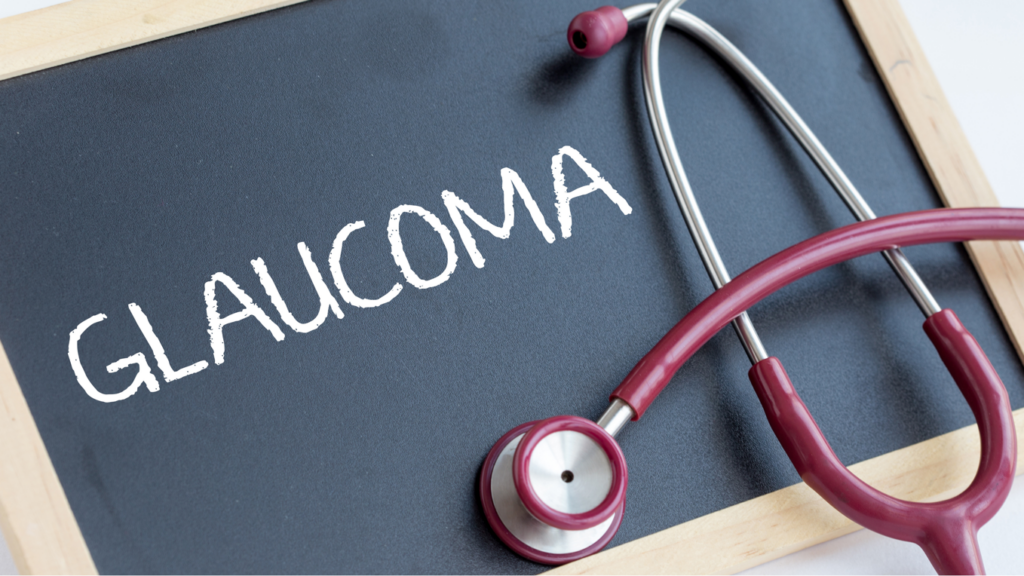 Glaucoma awareness stethoscope chalkboard
