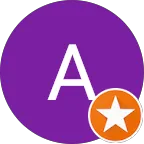Letter A on purple background