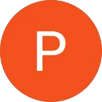 Letter P on orange background